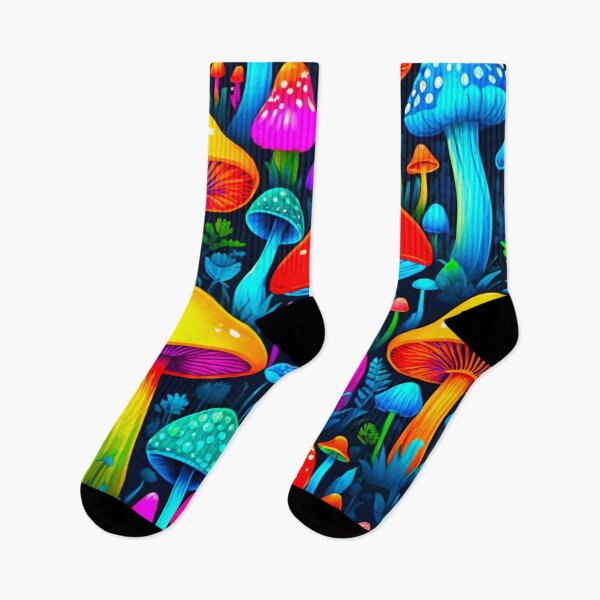 Item preview, Vibrant Colorful Neon Mushrooms designed and sold by GrizzlyCollective.