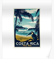 Costa Rica Beach Travel Poster