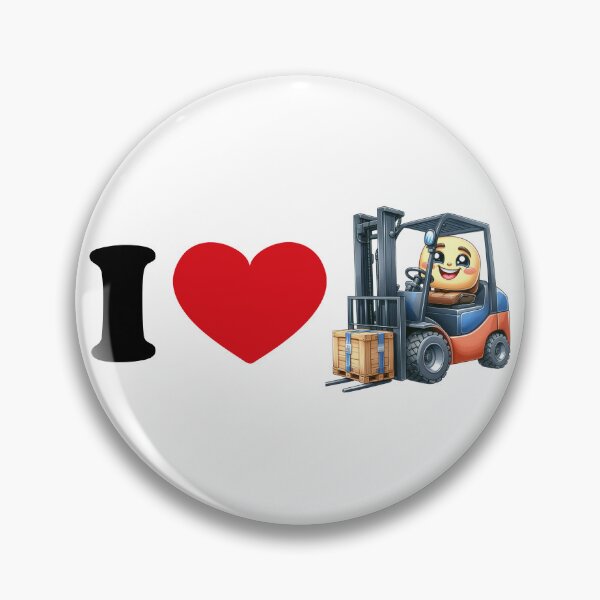 Item preview, I love forklift - cute forklift driver designed and sold by EmeraldeaArt.