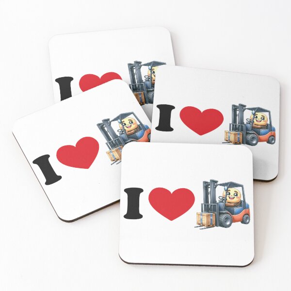 Item preview, I love forklift - cute forklift driver designed and sold by EmeraldeaArt.