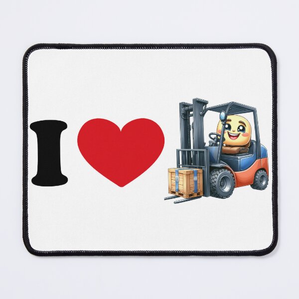 Item preview, I love forklift - cute forklift driver designed and sold by EmeraldeaArt.
