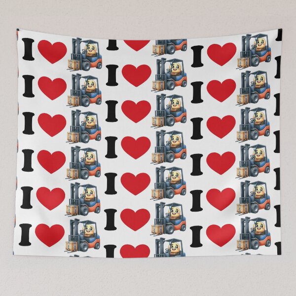 Item preview, I love forklift - cute forklift driver designed and sold by EmeraldeaArt.