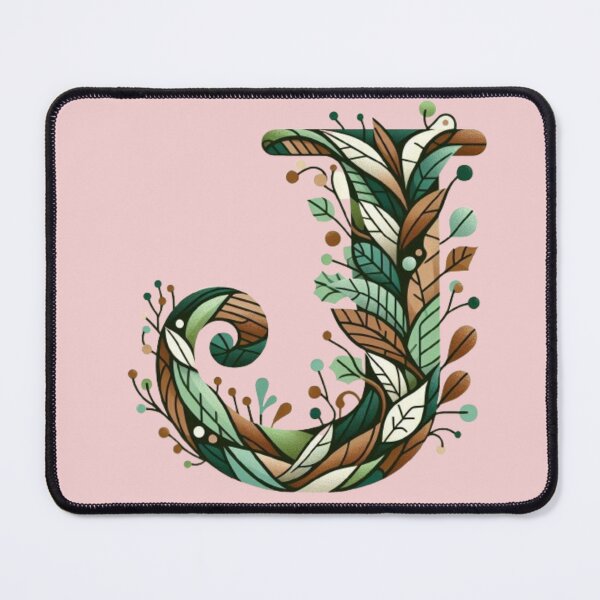 Item preview, letter 'J' with a nature-inspired theme designed and sold by kankan22.