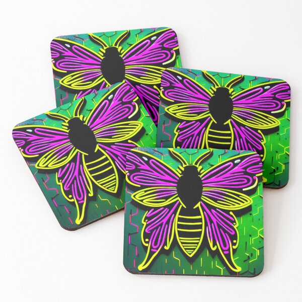 Item preview, Vibrant Neon Bee Design designed and sold by GrizzlyCollective.