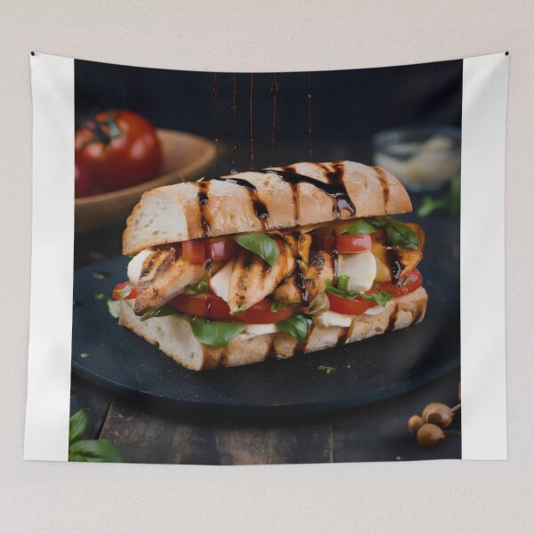 Item preview, Grilled chicken in a bun. designed and sold by MyHappyArtShop.