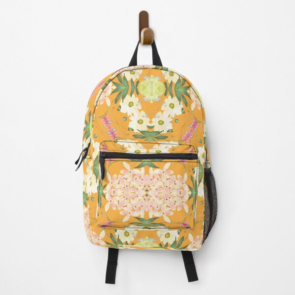 Item preview, Arancia Watercolour Floral Damask in Bright Orange, Pink and Cream designed and sold by Piccolo Fiore Prints.