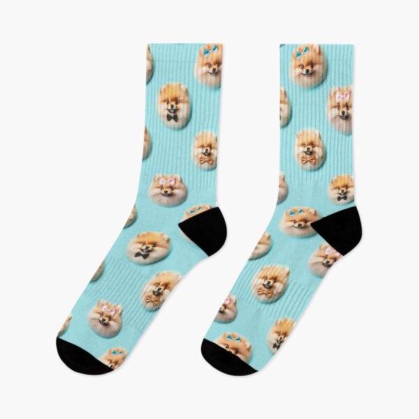 Artikelvorschau, Entzückendes Pomeranian-Hundemuster mit Schleifen entworfen und verkauft von SeGoArtDesign.