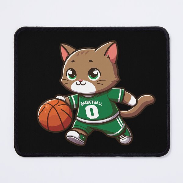 Item preview, Cute Basketball Cat in Action designed and sold by SOMI SOMI.