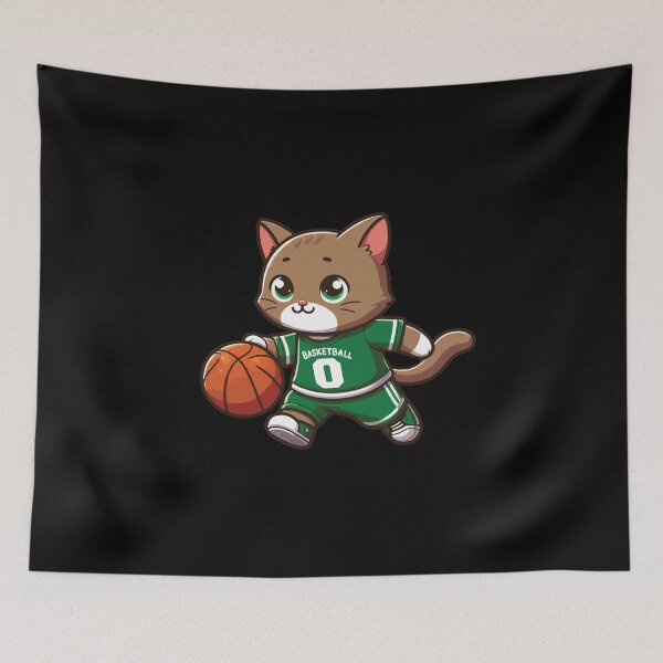 Item preview, Cute Basketball Cat in Action designed and sold by SOMI SOMI.