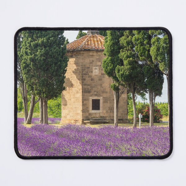 Item preview, Lavender lines in Italy. Tuscany coutryside scenery landscape at sunset with sky and clouds. designed and sold by Paolo Modena Photography - Fine Italian Art.