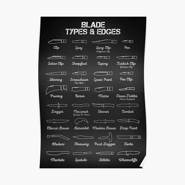 Types de lame Poster