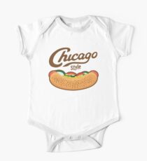 Chicago Style Hot Dog Short Sleeve Baby One-Piece