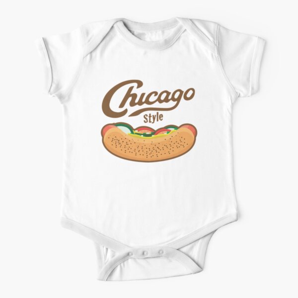 Chicago Style Hot Dog Short Sleeve Baby One-Piece