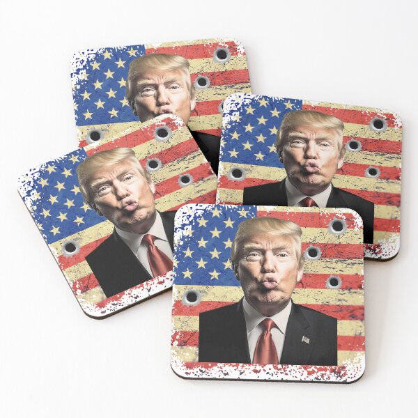 Item preview, Bold Patriotic Trump Art with American Flag and designed and sold by Viviglow.