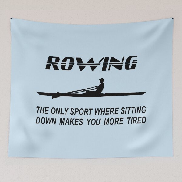 Item preview, Rowing - rowing boat - single scull - man - rowing the only sport where sitting down makes you more tired designed and sold by claudiasartwork.