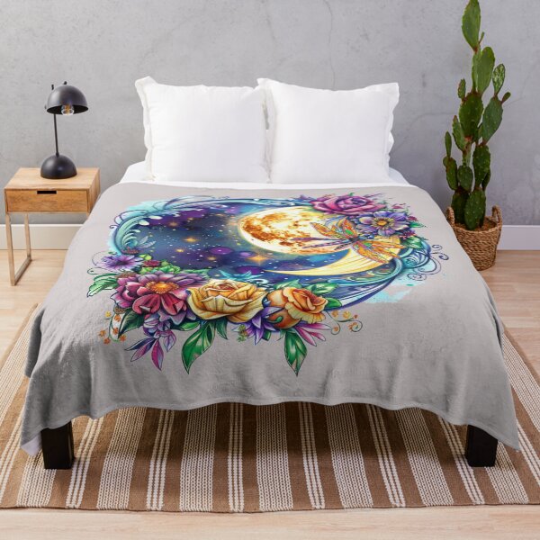 Item preview, Celestial Dragonfly – Full Moon and Floral Art T-Shirt designed and sold by Mrrjgraphic.