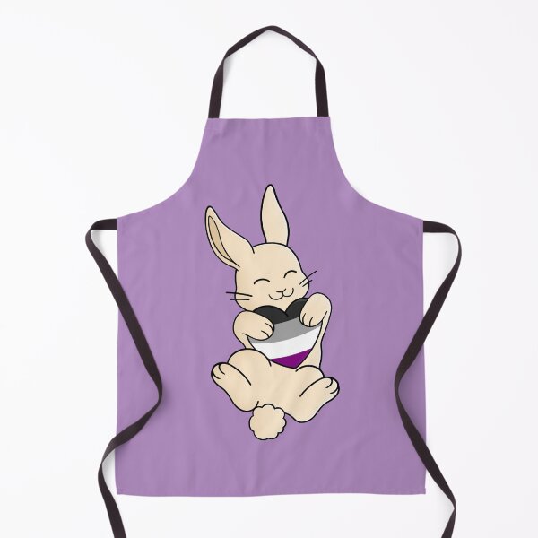 Item preview, Cute Happy White Rabbit Holding an Asexual Flag Heart designed and sold by AroAxel.