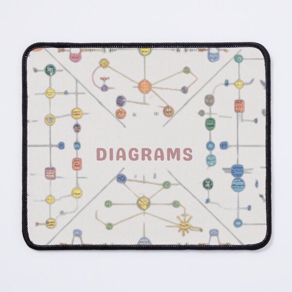 Item preview, Scientific pattern design formed with doodles of diagrams designed and sold by StyleFused.