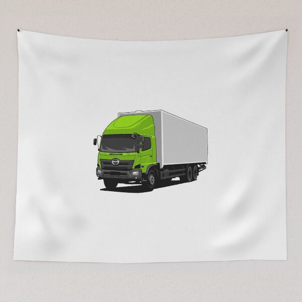 Item preview, Hino truck trailer transportation illustration designed and sold by wisnubayuaji.