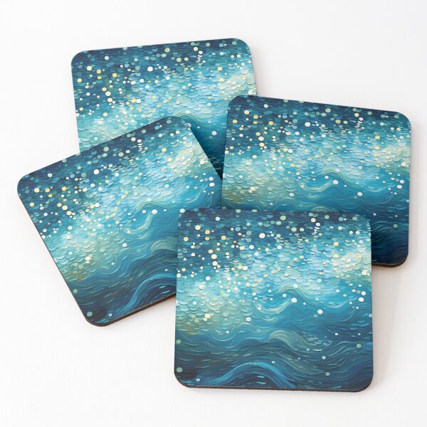 Item preview, Bioluminescent Waves - Pointillism designed and sold by KootenayDesigns.