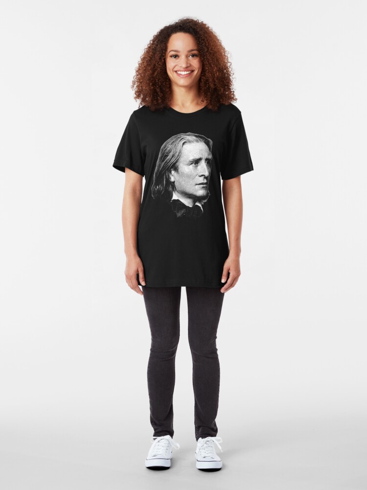 Alternate view of Franz Liszt - brilliant composer, virtuoso pianist Slim Fit T-Shirt