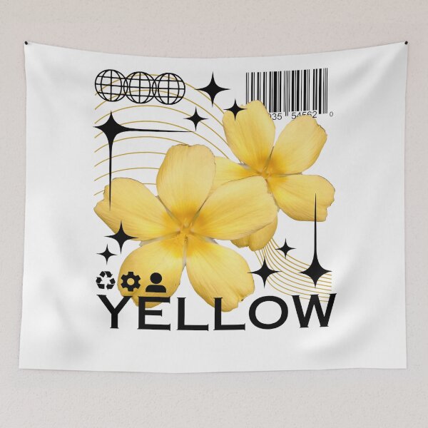 Item preview, Yellow Flower with Black Text  designed and sold by AveryZi.