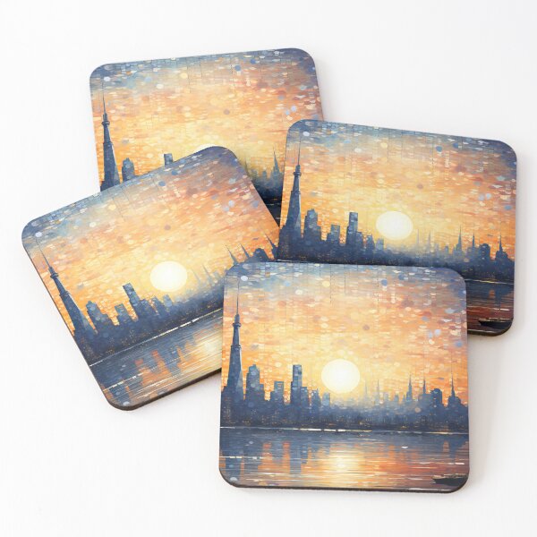 Item preview, City Skyline - Pointillism designed and sold by KootenayDesigns.