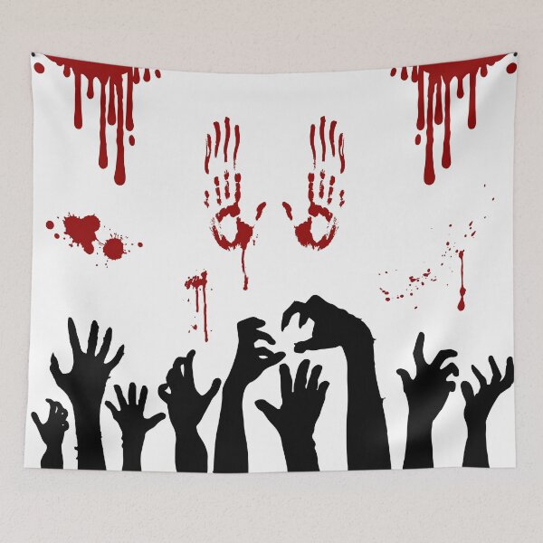 Item preview, Zombie Hands and Bloody Handprints designed and sold by HotHibiscus.