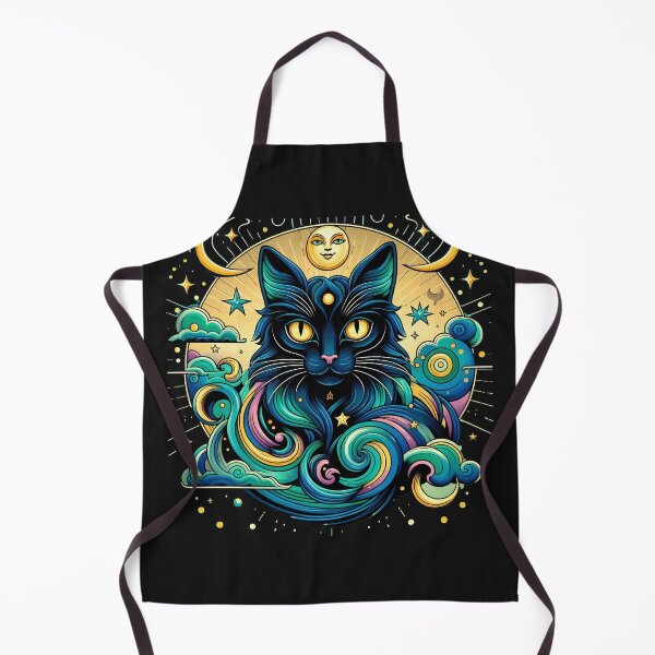 Item preview, Black Cat in a Cosmic Swirl: Embrace the Mystery designed and sold by zoughlal.