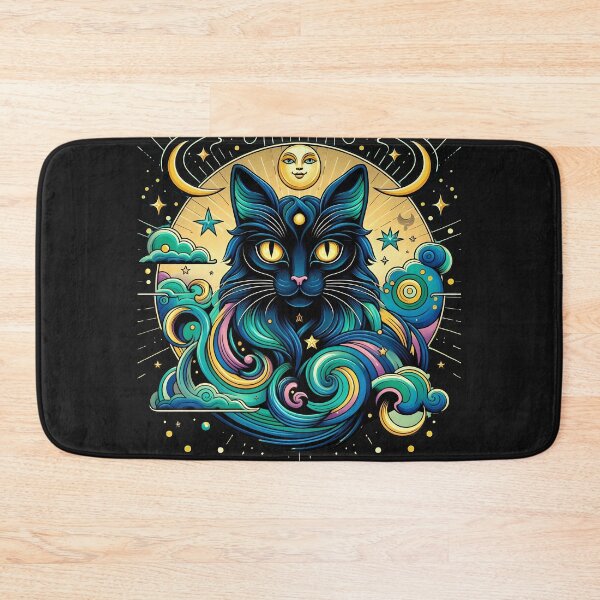 Item preview, Black Cat in a Cosmic Swirl: Embrace the Mystery designed and sold by zoughlal.