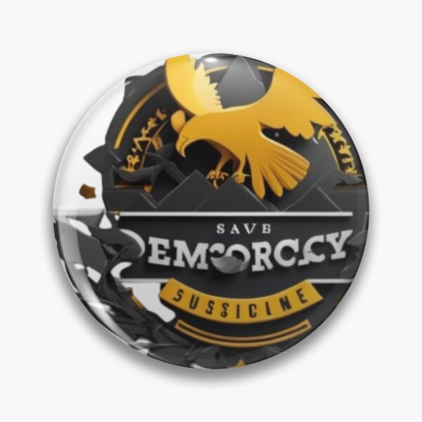 Item preview, Stunning Flat Vector Art Logo for Save Democracy Ecom Academy: Entrepreneur Silhouette with Laptop in Black, White, and Yellow designed and sold by piak-store.