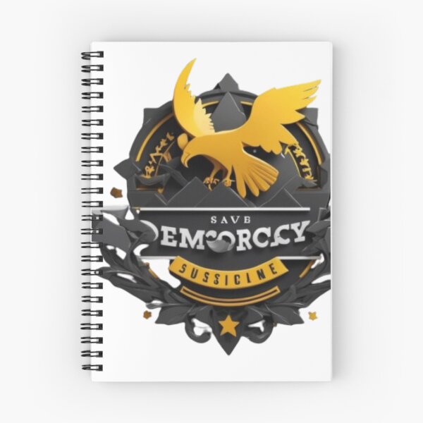 Item preview, Stunning Flat Vector Art Logo for Save Democracy Ecom Academy: Entrepreneur Silhouette with Laptop in Black, White, and Yellow designed and sold by piak-store.