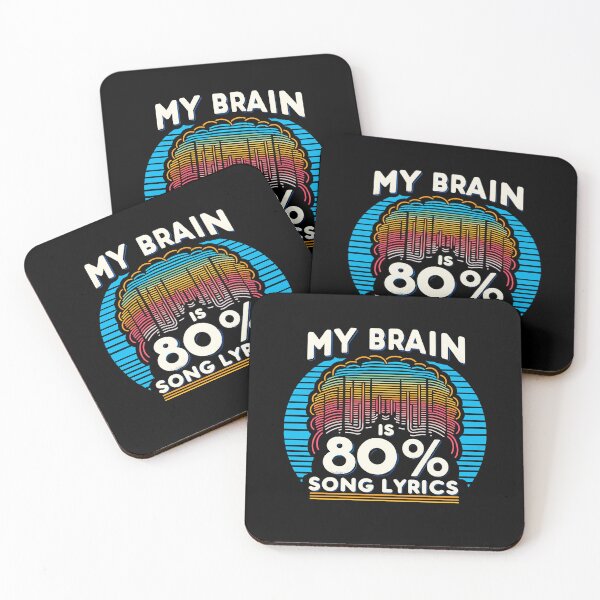 Item preview, My Brain Is 80% Song Lyrics Funny Music Lover Singer Earworm designed and sold by Dressed For  Duty.
