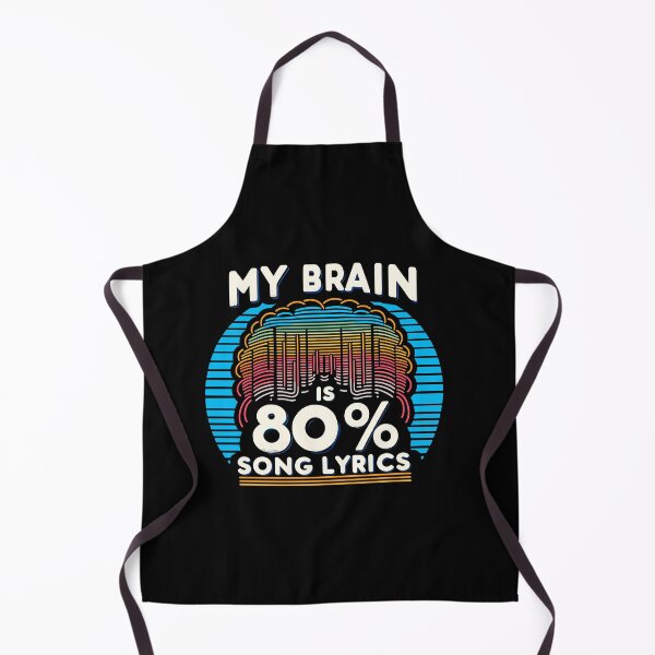 Item preview, My Brain Is 80% Song Lyrics Funny Music Lover Singer Earworm designed and sold by Dressed For  Duty.