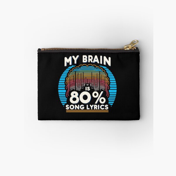 Item preview, My Brain Is 80% Song Lyrics Funny Music Lover Singer Earworm designed and sold by Dressed For  Duty.