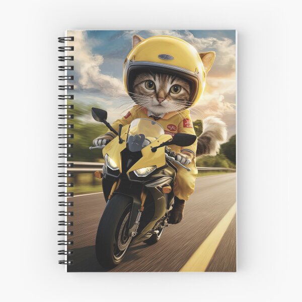 Item preview, Cut cat riding a motorcycle designed and sold by AIEverything.