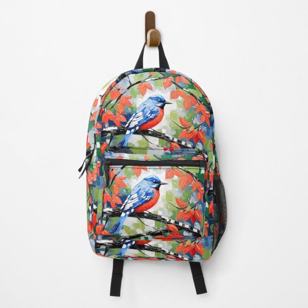 Item preview, Indigo and orange bird designed and sold by goodstrokes.