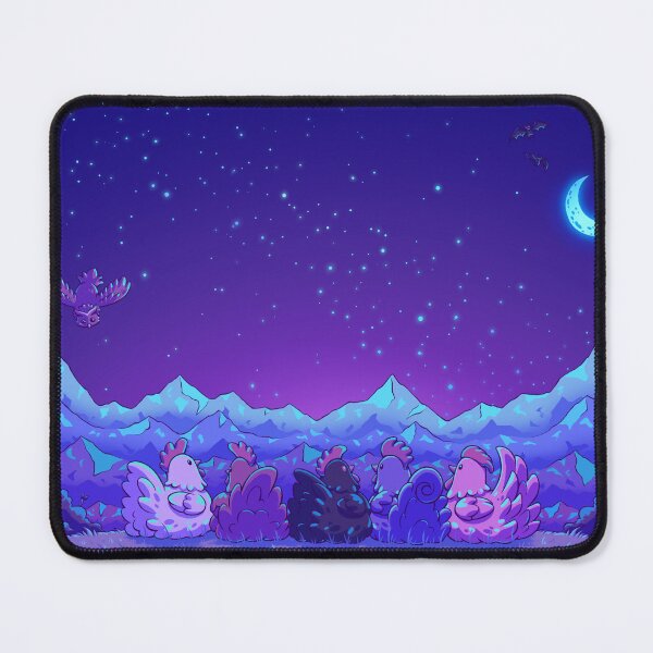 Aperçu de l'œuvre Poulets de Stardew Valley - Version nocturne créée et vendue par Bratzoid.