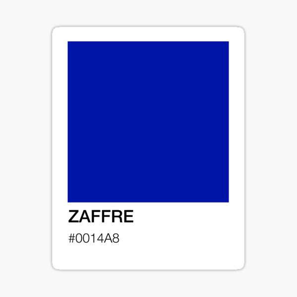 Zaffre Rare Color Paint Hex Code Sticker