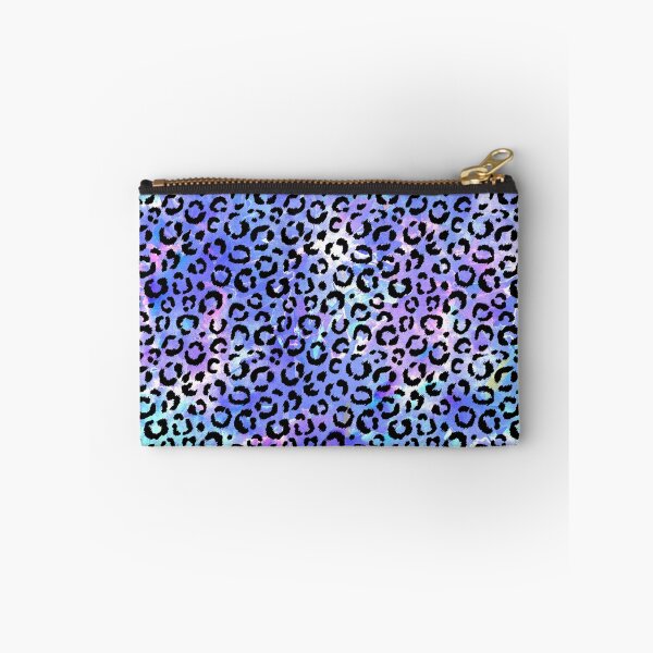 Item preview, Black Leopard Print on Blue Watercolor Background designed and sold by Blkstrawberry.