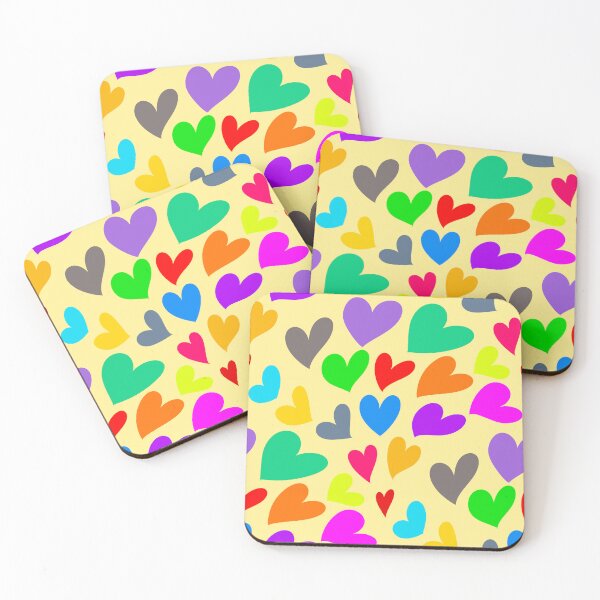 Item preview, Colorful hearts pattern designed and sold by Cre8tiveWebs.