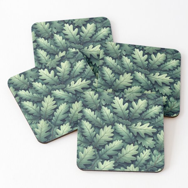 Item preview, Green Oak Leaves Abstract Pattern designed and sold by Gaborai.