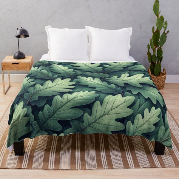 Item preview, Green Oak Leaves Abstract Pattern designed and sold by Gaborai.