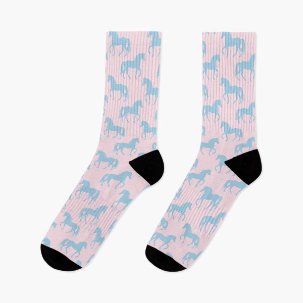 Artikelvorschau, Einfache wilde Pferde - Modern und schick | blau auf rosa entworfen und verkauft von colorofmagic.