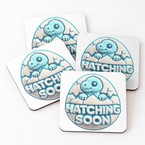 Item preview, Hatching Soon Dinosaur Baby Announcement designed and sold by StyLeHi.