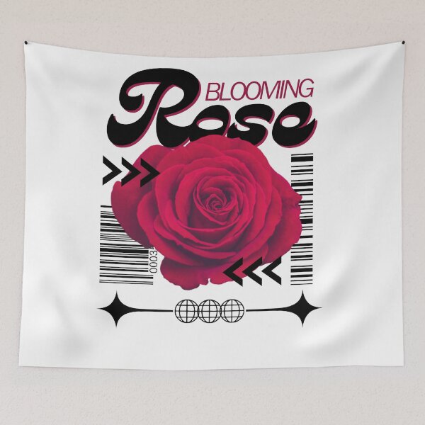 Item preview, Red Rose with Black Text designed and sold by AveryZi.