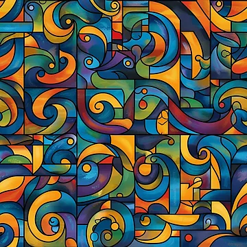 Artwork thumbnail, Abstract Geometric Pattern by PMGDigital