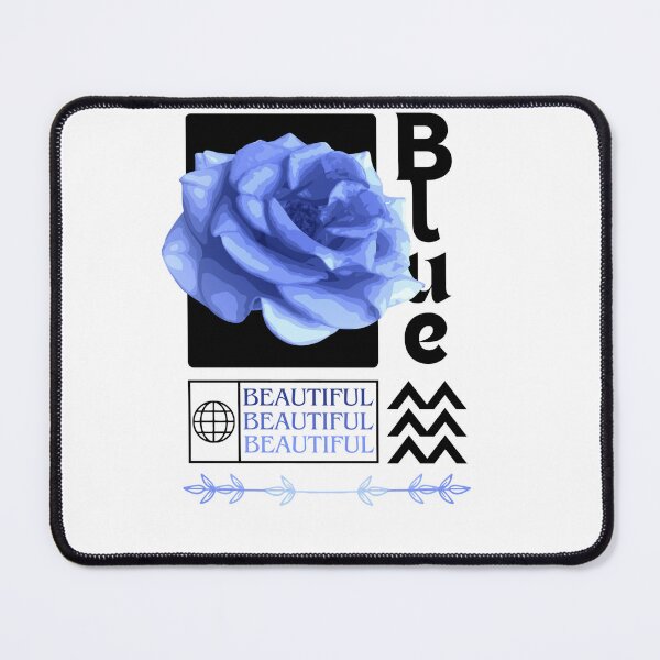 Item preview, Blue Rose with Black Text  designed and sold by AveryZi.