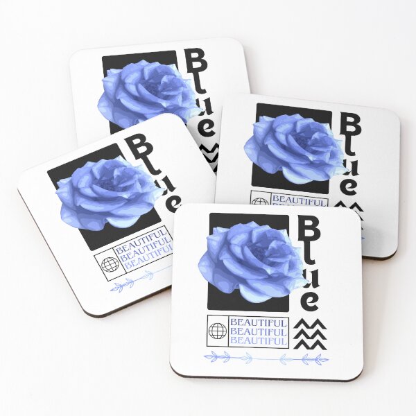Item preview, Blue Rose with Black Text  designed and sold by AveryZi.
