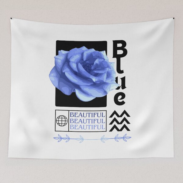 Item preview, Blue Rose with Black Text  designed and sold by AveryZi.